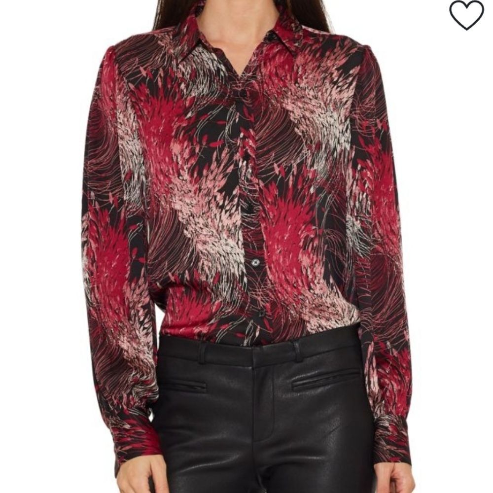 Equipment Femme Danton Shirt Silky Satin Button Up Blouse Top‎ XL